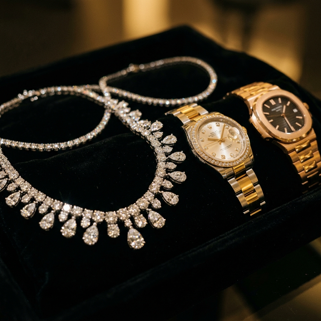 Luxury Jewelry Showroom Background